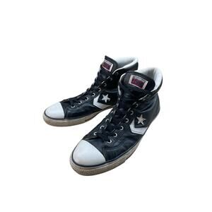 Converse CONS Leather Sneakers Size 12 High Top Black White Women’s 14